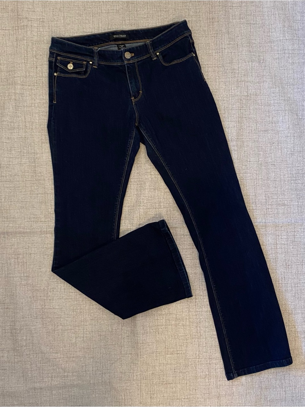 White House Black Market Skinny Flare Jeans Dark Wash Women’s Size 6S